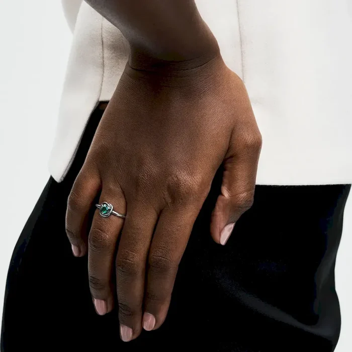 May Birthstone Eternity Circle Ring - Image 3