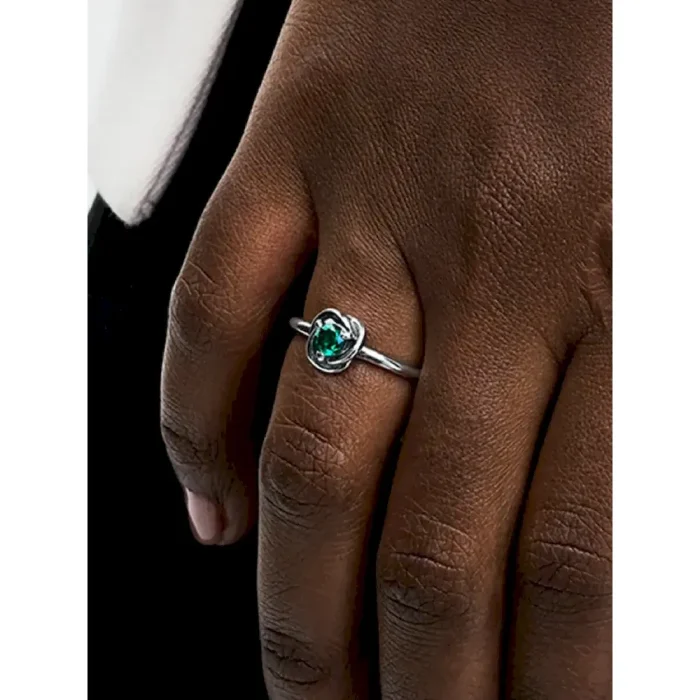 May Birthstone Eternity Circle Ring - Image 2