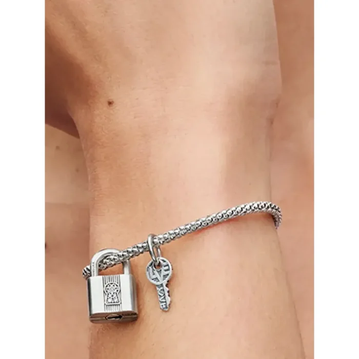 Padlock and Key Dangle Charm - Image 2