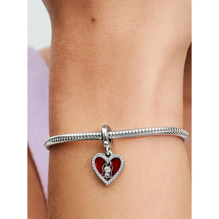 Sparkling Red Heart Dangle Charm Trio - Image 11