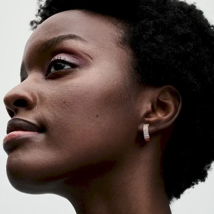 Pandora Timeless Pavé Double-row Hoop Earrings - Image 4