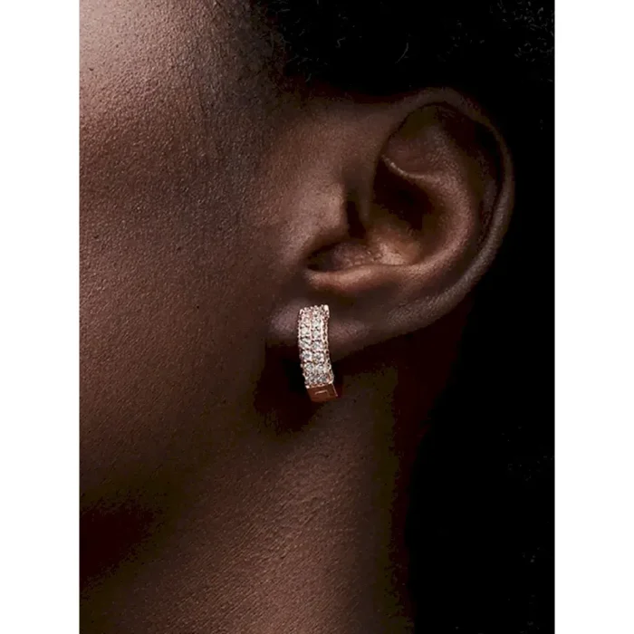 Pandora Timeless Pavé Double-row Hoop Earrings - Image 2