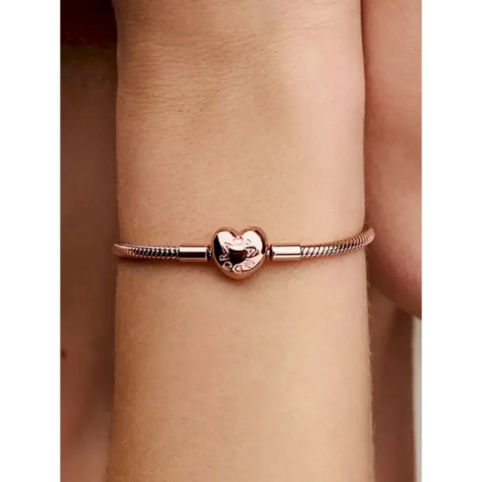 Pandora Moments Heart Clasp Snake Chain Bracelet - Image 2