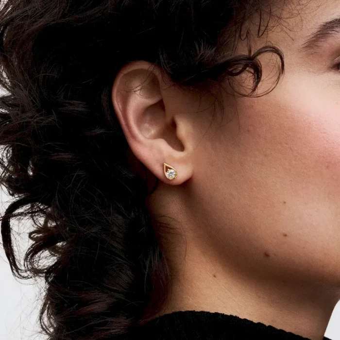 Pandora Infinite 14k Gold Lab-grown Diamond Earrings - Image 3