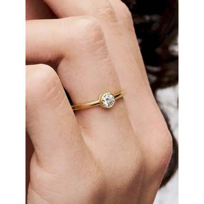 Pandora Era Bezel 14k Gold Lab-grown Diamond Ring - Image 3