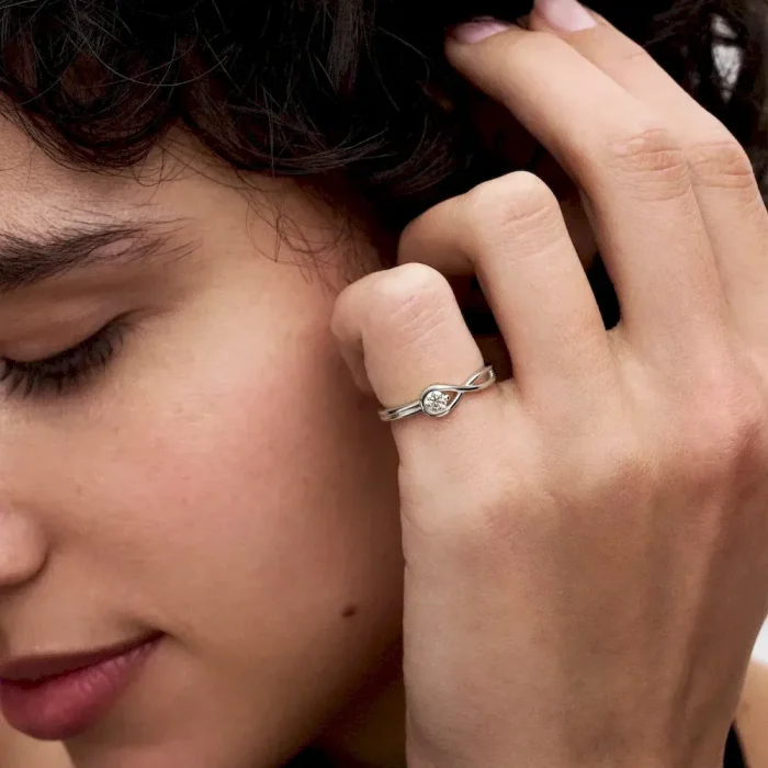 Pandora Infinite Sterling Silver Lab-grown Diamond Ring - Image 4