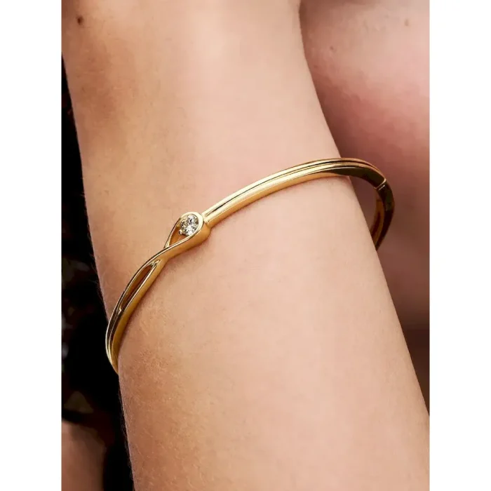 Pandora Infinite 14k Gold Lab-grown Diamond Bangle - Image 2