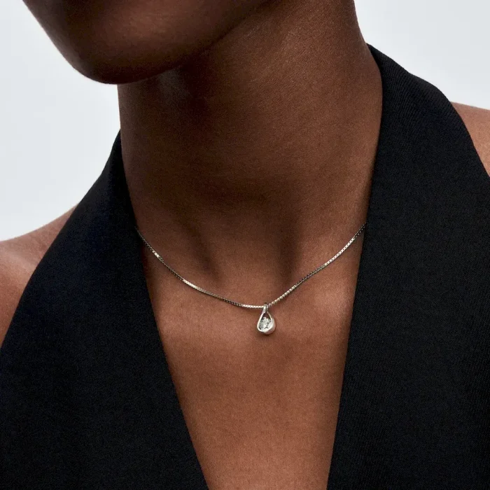 Pandora Infinite 14k White Gold Lab-grown Diamond Pendant Necklace - Image 3