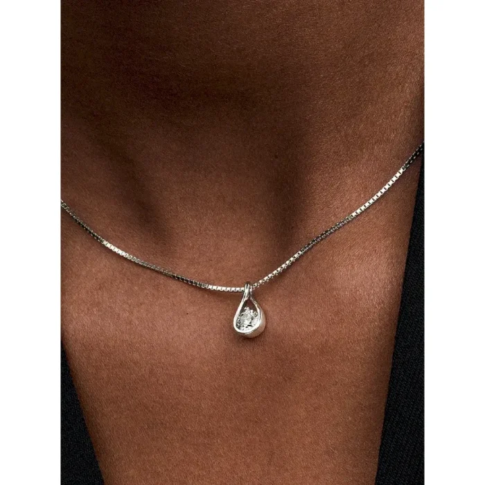 Pandora Infinite 14k White Gold Lab-grown Diamond Pendant Necklace - Image 2