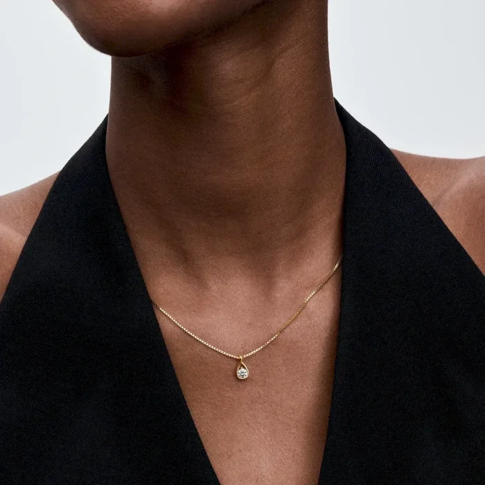 Pandora Infinite 14k Gold Lab-grown Diamond Pendant Necklace - Image 3